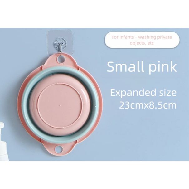 Silicone Foldable Wash Basin, Wall-Mountable Telescopic Collapsible Sink, For Home Travel Camping Portable_voghion.com