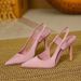 Pink Pointed Toe Women's High Heels Sandals With Mueller Temperament Single Shoes, New High Heel, Elegant Toe Fashion Exquisite Versatile_voghion.com