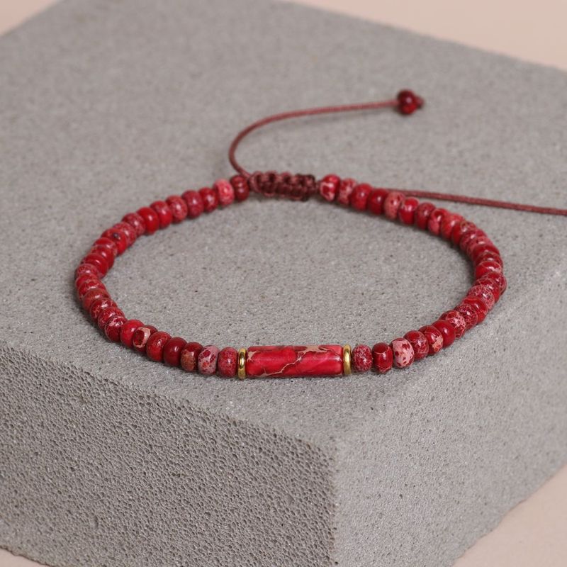 Braccialetto per yoga con perline di abaco, turchese dell'imperatore, intrecciato, per coppia, accessori per gioielli_voghion.com
