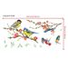 Bird branches, flowers, PVC frosted N1363, living room background decoration, self-adhesive wall stickers_voghion.com