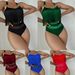 Damenbekleidung Quastengurt Hohl Badeanzug Mehrfarbige Kette Einteiliger Badeanzug Sexy Push-Up-Bikini für Damen_voghion.com
