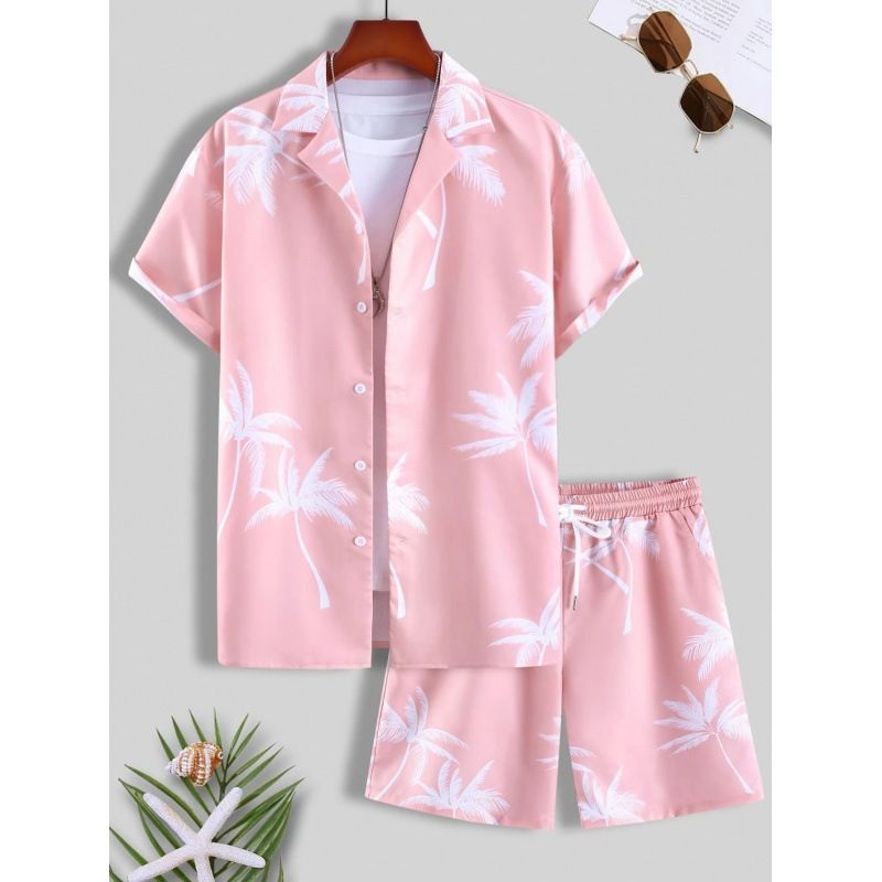 CT Sommer Neues 3D-Digitaldruck-Hawaii-Lässiges Kurzarm-Trend-Herrenhemd_voghion.com