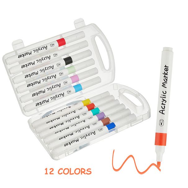 Acrylic Markers For Kids, No-Press Design, Quick-Dry & Waterproof, 48 Vibrant Colors, Round Tip, Non-Toxic Art Supplies For Drawing_voghion.com
