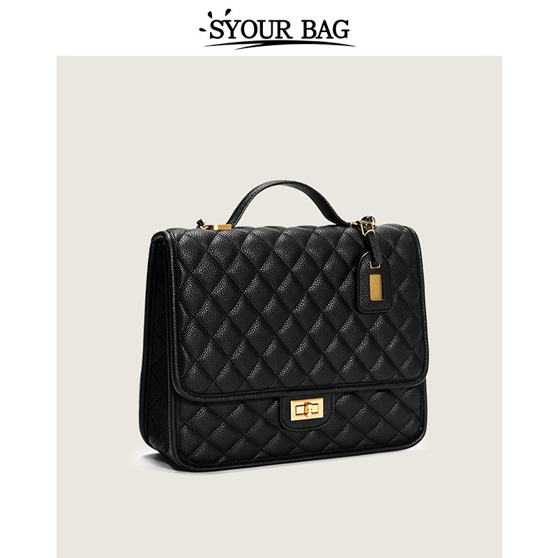 SYOUR Bag Women's 2023 Spring And Summer New High-end Niche Design Student commuting portable rhombic backpack_voghion.com