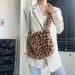 Borsa a tracolla da donna in pelliccia sintetica di visone con stampa leopardata, spaziosa borsa A4 per l'uso quotidiano, borsa a tracolla alla moda e alla moda_voghion.com