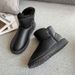 Wodoodporne buty śniegowe damskie S krótka rurka oraz aksamitne ciepłe bawełniane buty antypoślizgowe zimowe nowe studentki koreańskie_voghion.com
