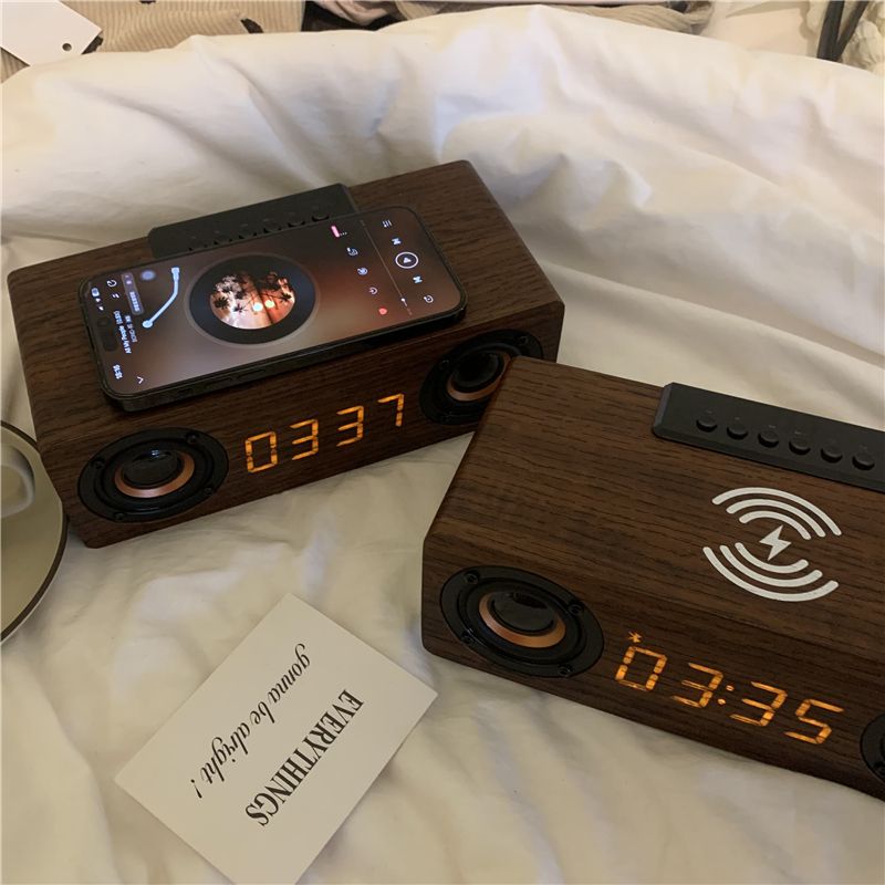 Wireless Multi-Functional High-End Ins Wooden Bluetooth Audio_voghion.com