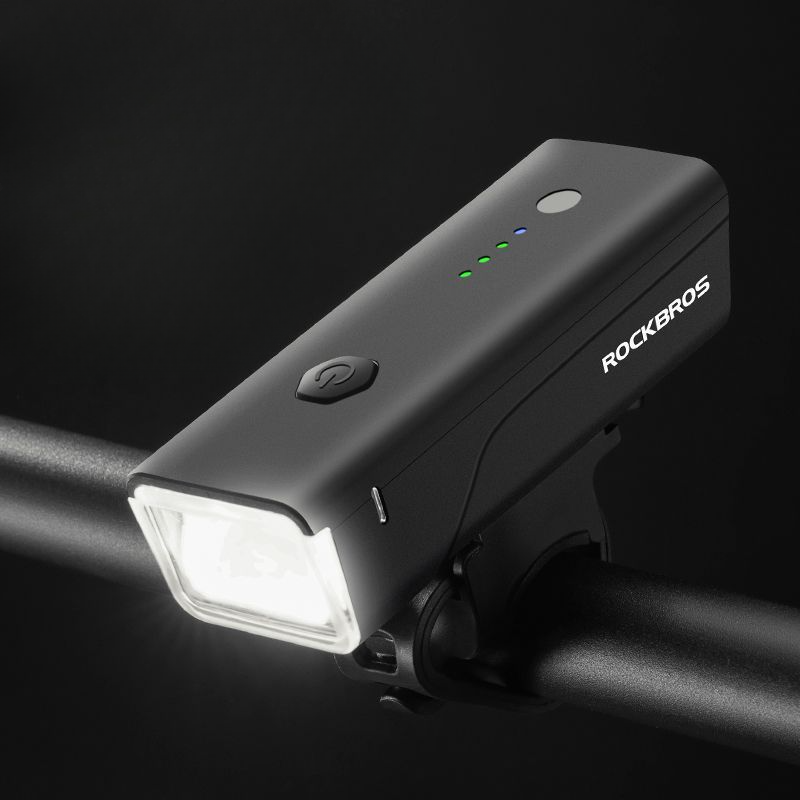 Rock Brothers Bicycle Front Light Night Riding High Brightness Flashlight USB Rechargeable Rainproof Mountain Bike_voghion.com