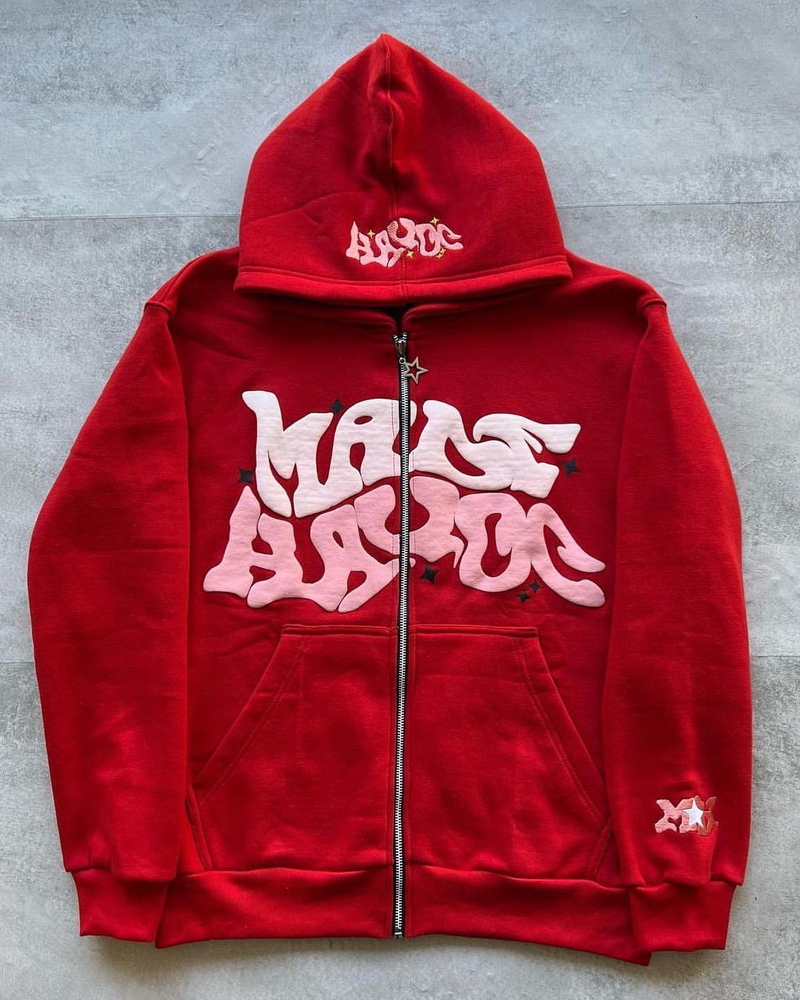 Sweatshirt mit Reißverschluss für Herren mit Schriftzug-Print_voghion.com