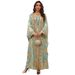 AB473 Elegantes, besticktes Dubai-Jalabiya-Kleid, zweiteiliges Set für Damen – Langärmliger Fledermaus-Kaftan mit Gürtel, Partykleidung im Stil des Nahen Ostens_voghion.com
