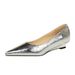 7200 French Retro Banquet Pointed Toe Wedge Women's Metal Surface Elegant Hand-grab Pattern Comfortable Versatile_voghion.com