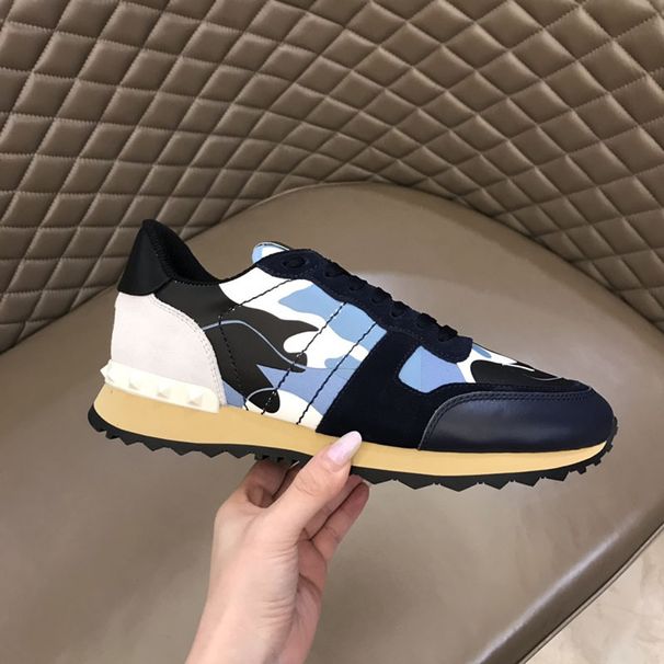 VT Camouflage-Sportschuhe, hohe Version für Herren, dicke Nietensohle, echtes Leder, modische, lässige Schnürschuhe, Farbe_voghion.com