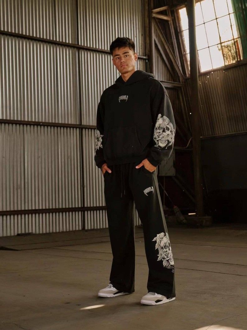 Herrenbekleidung Herren- und Damen-Jogging-Set mit Kapuzenpullover – weicher Fleece-Trainingsanzug zum Laufen, fürs Fitnessstudio und für die Freizeit (Braun/Schwarz/Graphit/Marineblau)_voghion.com