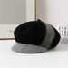 Korean Fashion Octagonal Women's Hat, 2025 Fall And Winter New Models, High-end Thickened Warm British Style Duckbill Hat, Face Shape_voghion.com