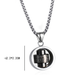 Collana con ciondolo in acciaio al titanio da uomo in stile punk, con croce portafortuna geometrica e catena in nylon._voghion.com