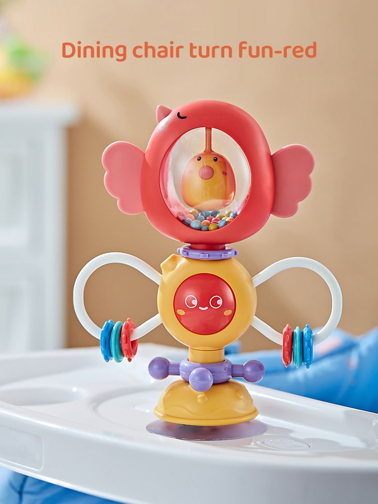 Baby puzzle soothing rattle dining table suction cup coaxing baby turn musician rattle early education baby toy_voghion.com