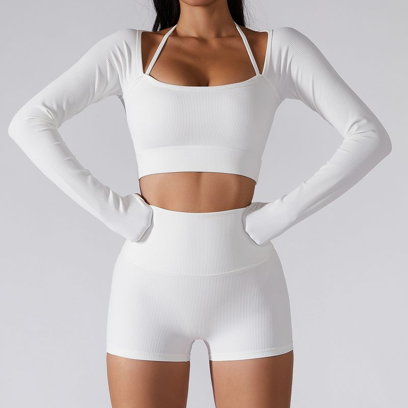 Ropa de mujer: Nuevas camisetas deportivas con almohadillas para el pecho, ropa deportiva de secado rápido._voghion.com