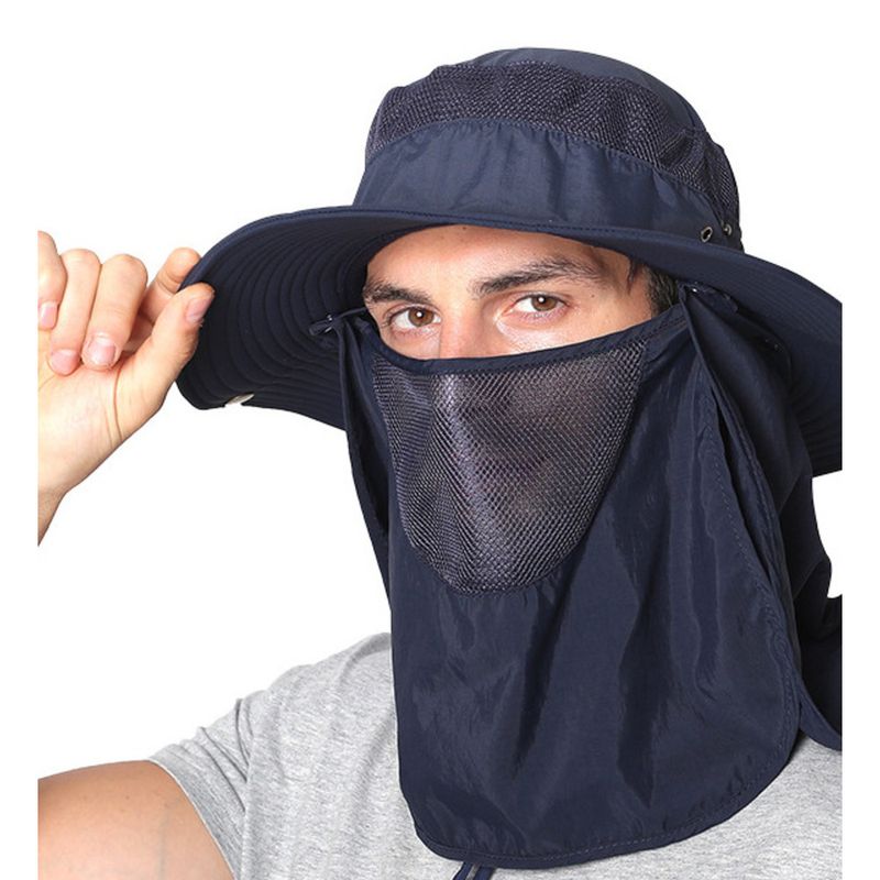 Sunshade outdoor big head circumference, fisherman's quick drying waterproof fishing hat, summer men's and women's face_voghion.com