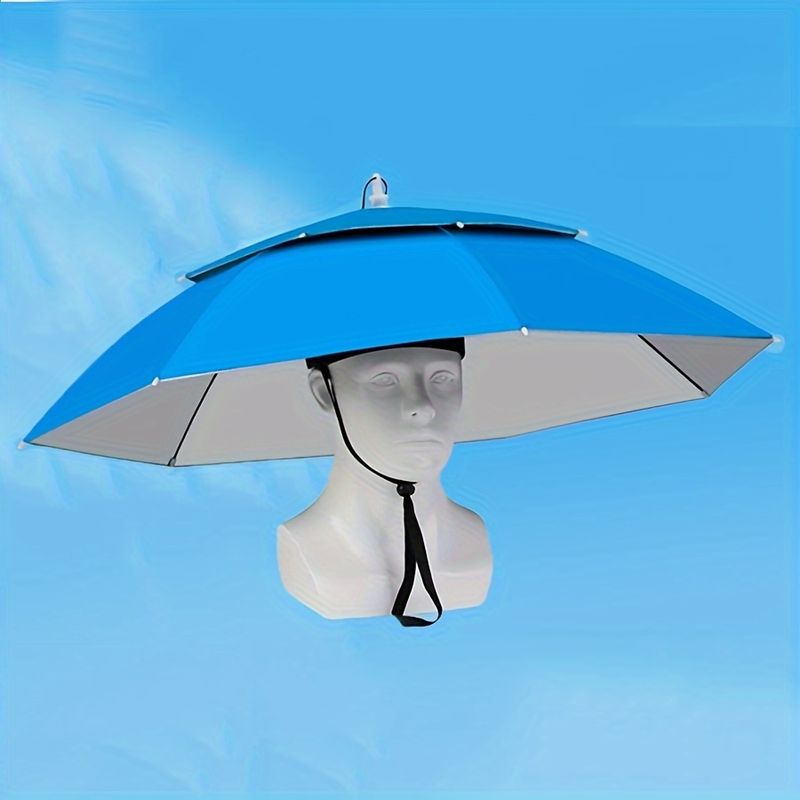 Umbrelă de protecție UV cu dublu baldachin, ventilată, purtabilă, pentru pescuit în aer liber, drumeții, drumeții_voghion.com