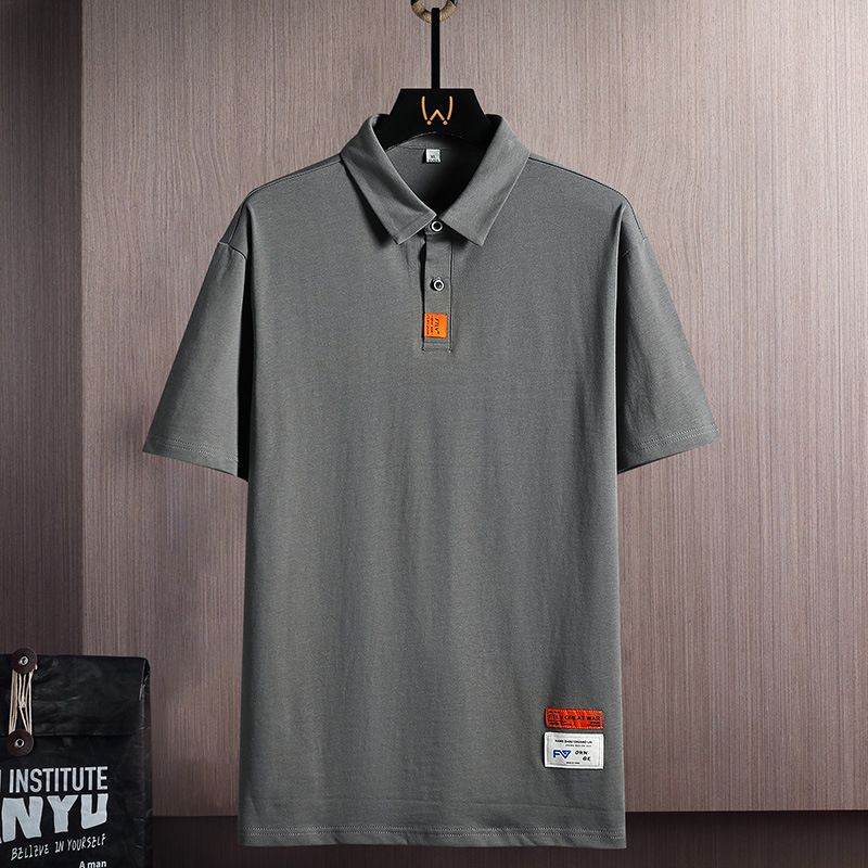 Herrenbekleidung Baumwolle Poloshirt Herren Sommer Trend lockere Kleidung Markenstil Studentenmode Revers Herren Kurzarm T-Shirt Herren_voghion.com