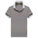 T-shirt a maniche corte da uomo, polo a righe con risvolto, top casual da lavoro e versatili_voghion.com