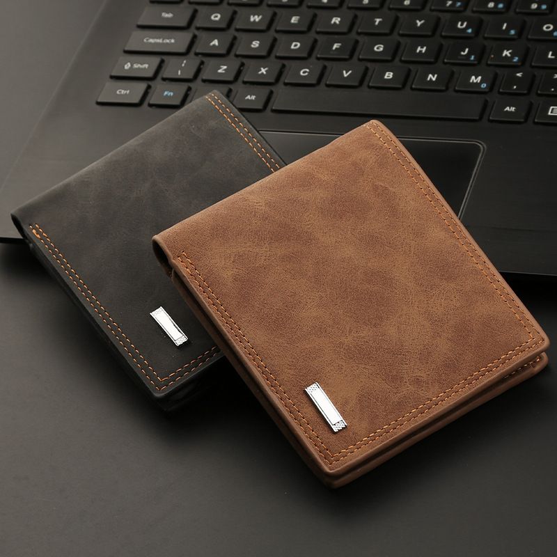 Men's Slim Zip Around Wallet With Multiple Card Slots – Vintage PU Leather RFID Blocking Bifold Wallet For Cash & Cards​_voghion.com