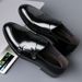 Suitable For All Seasons Men's Business Casual Leather Double-Breasted Pointed Toe Formal Shiny Monk Shoes British Style_voghion.com
