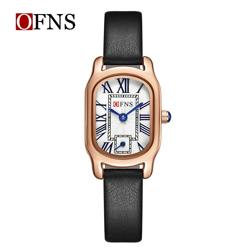 Relógio de quartzo feminino elegante, oval, à prova d'água, com numeração romana - Design minimalista moderno com opções de pulseira de couro/malha/aço inoxidável_voghion.com