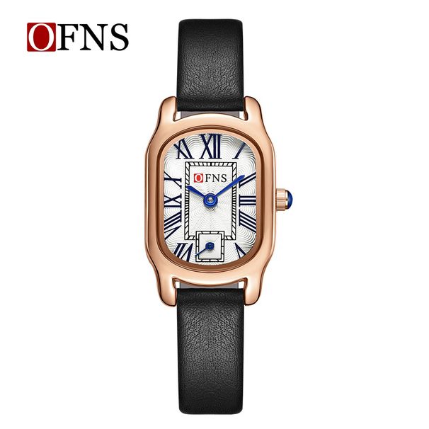 Relógio de quartzo feminino elegante, oval, à prova d'água, com numeração romana - Design minimalista moderno com opções de pulseira de couro/malha/aço inoxidável_voghion.com