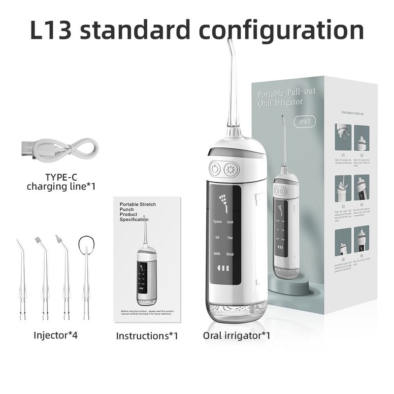 Electric Tooth Flusher, Portable Tooth Cleaning Mouth Water Dental Floss Scrubber, Household Tooth Scrubber_voghion.com