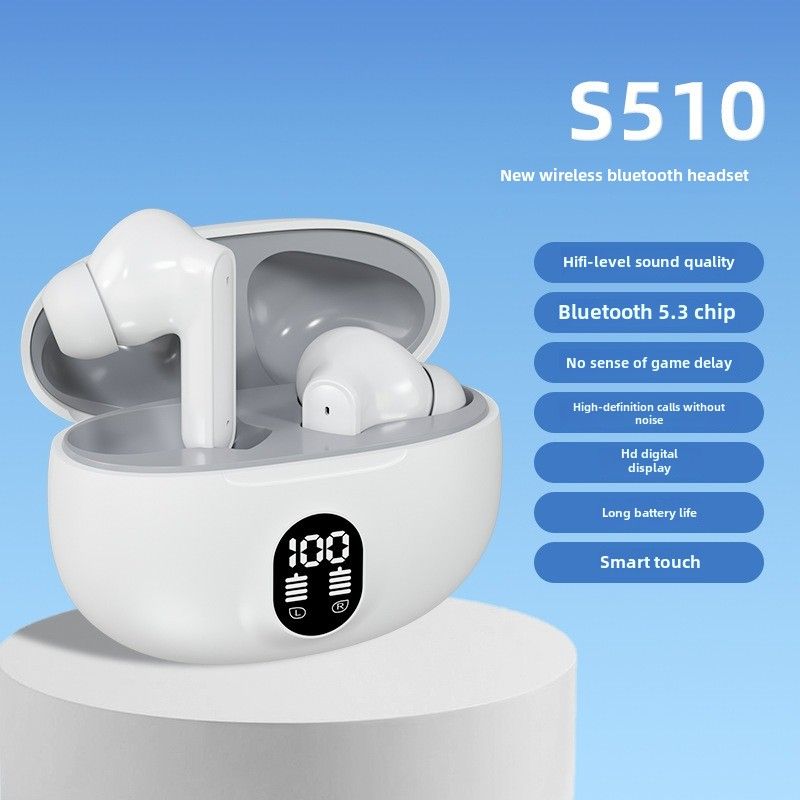 Digital display wireless noise reduction bluetooth headset in ear painless tws game universal bluetooth headset with high power_voghion.com