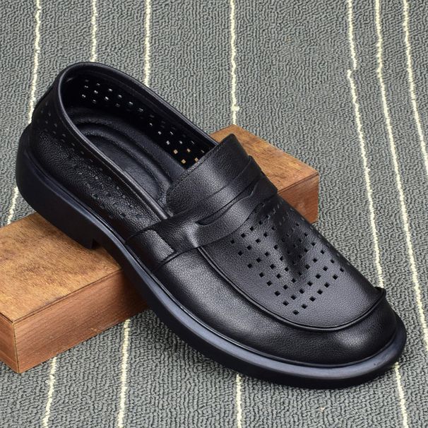 ct Suitable For All Seasons Nokang Spring Loafers Breathable Genuine Leather Single Layer Casual Sole Soft Surface Business Cowhide Men's Shoes_voghion.com