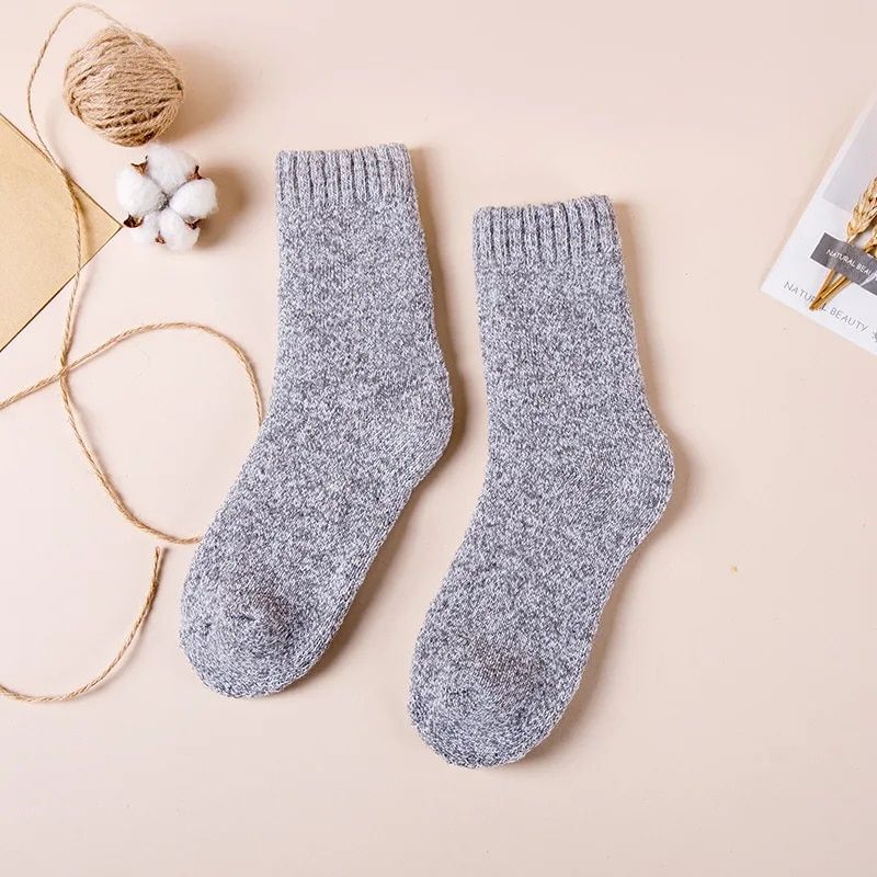 Calcetines de Cachemira anticongelantes informales Haruku Retro de alta calidad cálidos súper gruesos de lana merina de invierno para hombre 3 pares_voghion.com
