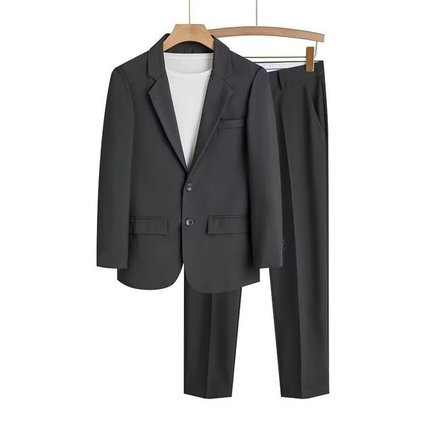 Leichtes Herren-Anzugset mit tiefem Schnitt – Unstrukturierter Blazer & bequeme Hose (S-5XL, knitterfreies Polyestergemisch, Business Casual)_voghion.com