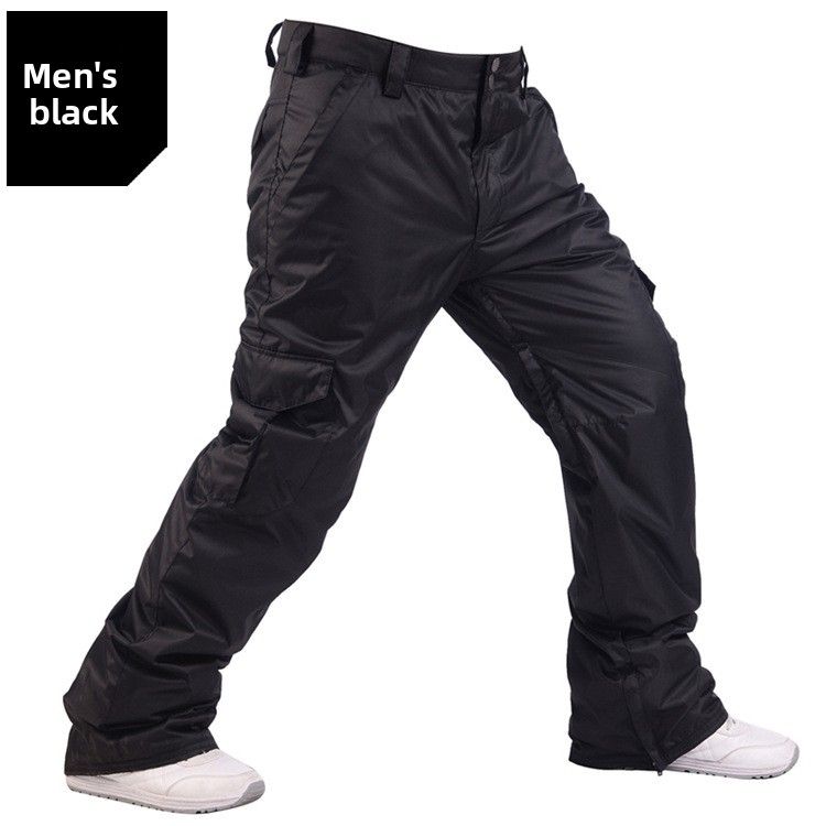 Pantalones de esquí holgados, gruesos y cálidos para snowboard para hombre_voghion.com