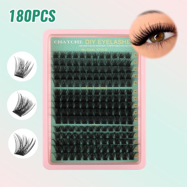 Beauty Health Diy Single Cluster Of False Eyelashes Natural Thick Mixed Segmented 10 16mm Eyelashes_voghion.com