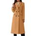 Women's Plus Size Long Wool Coat Winter Trench Coat With Double Breasted Buttons A-Line Overcoat For Ladies_voghion.com