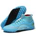 Scarpe da calcio alte da uomo con suola chiodata in gomma e superficie in erba artificiale_voghion.com