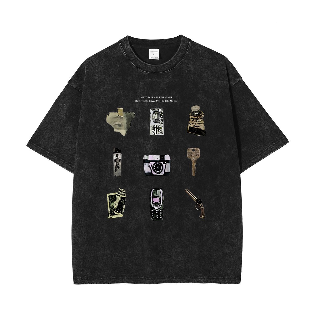 Maglietta da uomo a maniche corte larghe, stile American Street, stile retrò, di alta qualità, personalizzata e neutra_voghion.com