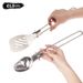 Set di utensili da campeggio pieghevoli in acciaio inossidabile 304 - Spatola, mestolo e paletta forata per cucinare all'aperto - Compatto e resistente_voghion.com