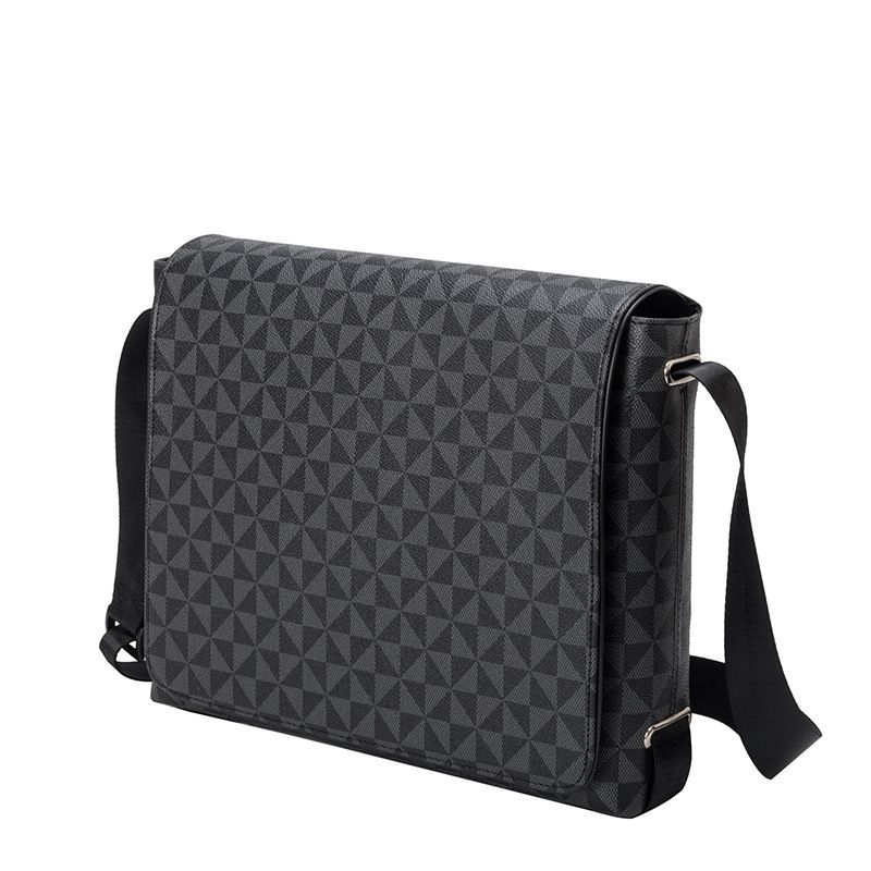 Men's Bags New Men's Business Shoulder Bag Retro Plaid Messenger Bag Flip Men's Bag Business Trip Briefcase Large Capacity_voghion.com