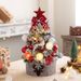 Christmas Handmade Flocked Mini Tree DIY Kit - Festive Holiday Decor For Tabletop Home & Office (45cm/60cm Pink/Red/Gold/White)_voghion.com