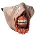 Halloween Horror Bloody Zombie Sharp Teeth Half Face Mask_voghion.com