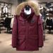 Korean Running Down jacket Men's Mid length Thickened Warm Couple Style Same Coat Trend for Men and Women_voghion.com