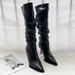 European And American Style Pointed Toe Pleated For Women 2023 Autumn Trend Thin Heel Slouch High Heels Over-the-Knee_voghion.com
