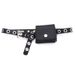 Combination black casual decoration jeans full hole eyelets paired with zero wallet waist bag belt_voghion.com