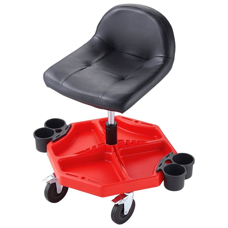 VEVOR Mechanics Swivel Seat 300 LBS Rolling Work Stool Height Adjustable Seat_voghion.com