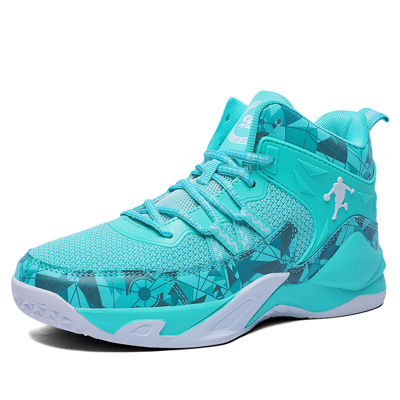 Mandarin Duck con superficie in mesh, scarpe da basket alte da combattimento per studenti, scarpe Flywire_voghion.com