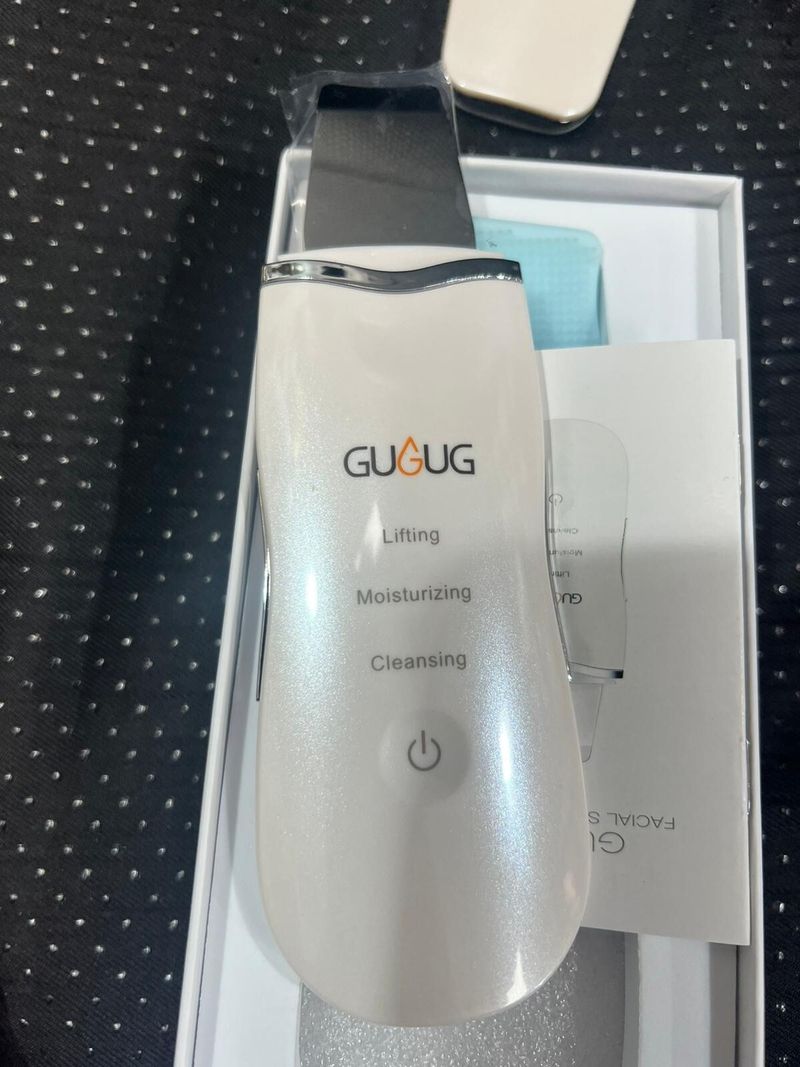 GUGUG Facial Skin Scrubber, Ultrasonic Skin Spatula Face Blackhead Remover With_voghion.com