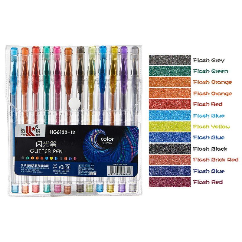 48-Color Glitter Gel Pen Set For Students, Artists & Note-Taking – Vibrant Shimmer, Fluorescent & Metallic Ink – 1.0mm Fine Tip_voghion.com